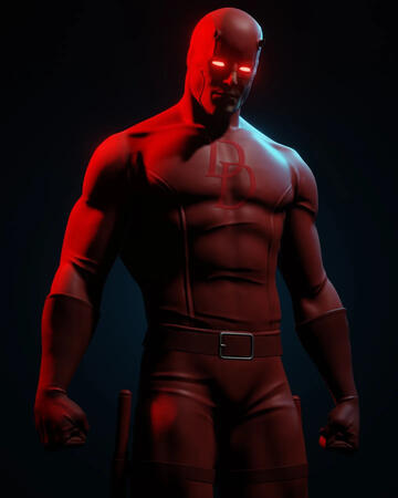 Daredevil sculpt made in Blender. Be sure to like and follow for more!